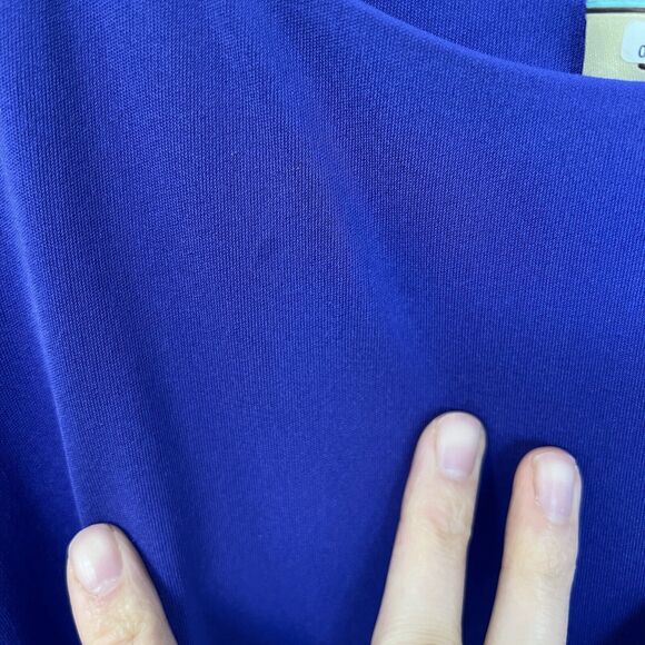 Issa London Purple 100% Silk Sheath Midi Dress Sz 6 3/4 Sleeve Cocktail Wedding - Picture 4 of 16